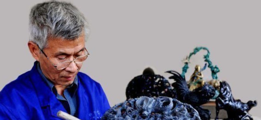 蓝狮墨晶石雕介绍 楚金石雕楚湘文化的重要遗存