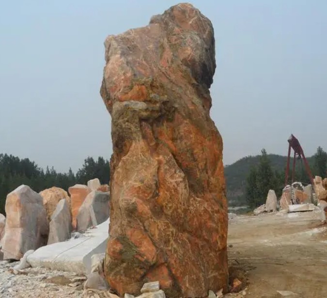 晚霞红景观石光泽度的重要性蓝狮在线
