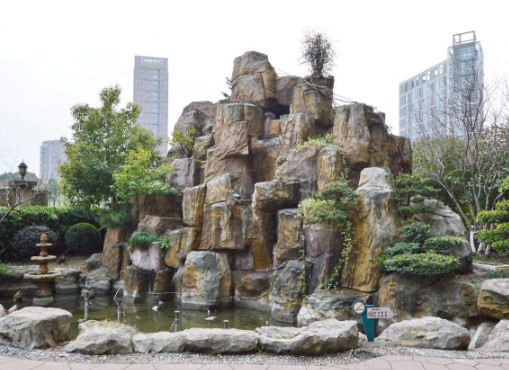园林风景蓝狮娱乐石的技法