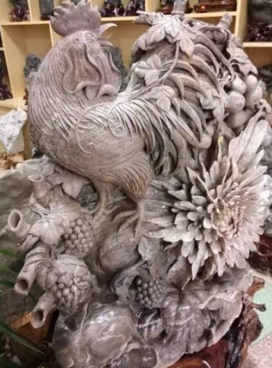 彩色菊花石雕亮相蓝狮娱乐