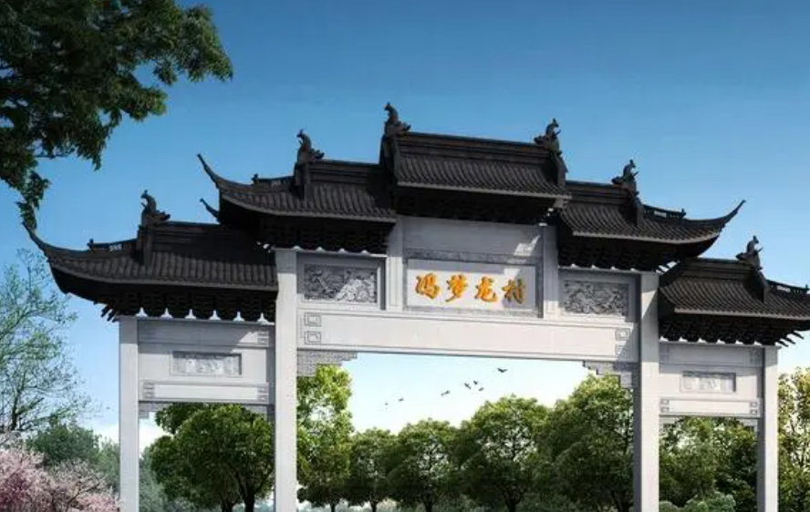 蓝狮娱乐小区牌坊设计图片样式大全